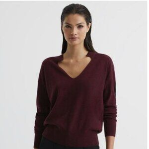 REISS Isabella Wool Blend Collared Sweater XS